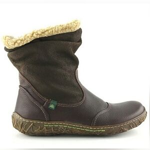 El Naturista Lista Nido Women's Brown Leather Suede Insulated Winter Boots Sz 36